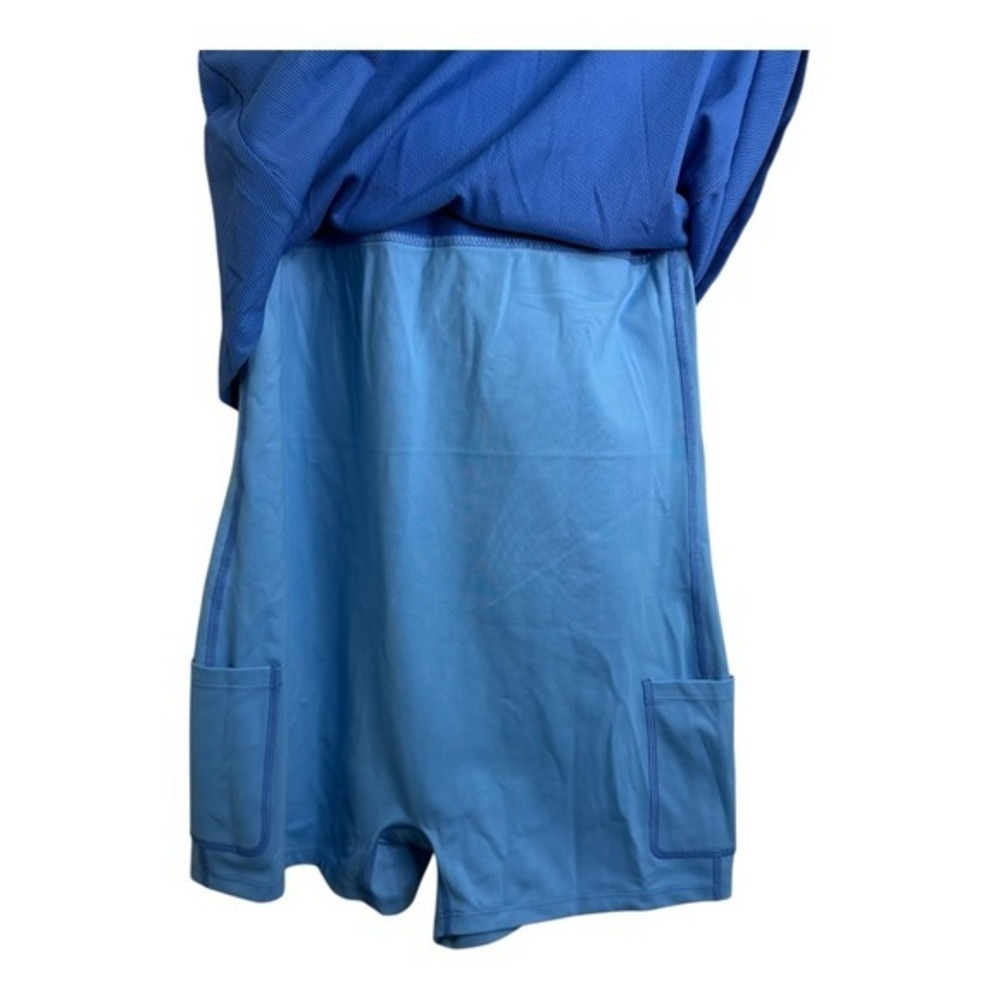 Girlfriend Collective Cobalt Blue Lucia Sleeveless Mini Dress Romper Large L NWT - Picture 13 of 16